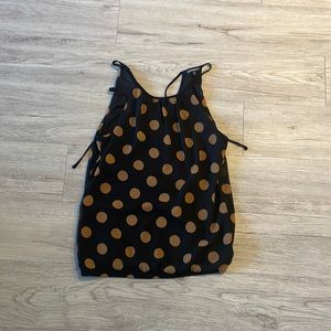 Express XS black top with brown dots